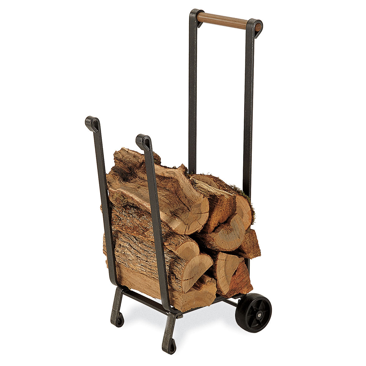 Pilgram Vintage Iron Finish 14 Inch Forged Iron Wood Cart - 18525