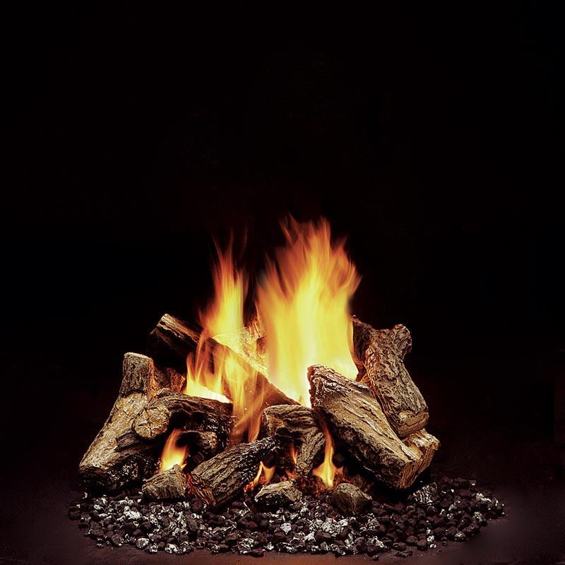 Majestic 8-piece Fiber Ceramic Log Set with Burner - VDY24/18D5