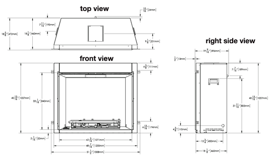 Napoleon Riverside 42 Clean Face Outdoor Gas Fireplace