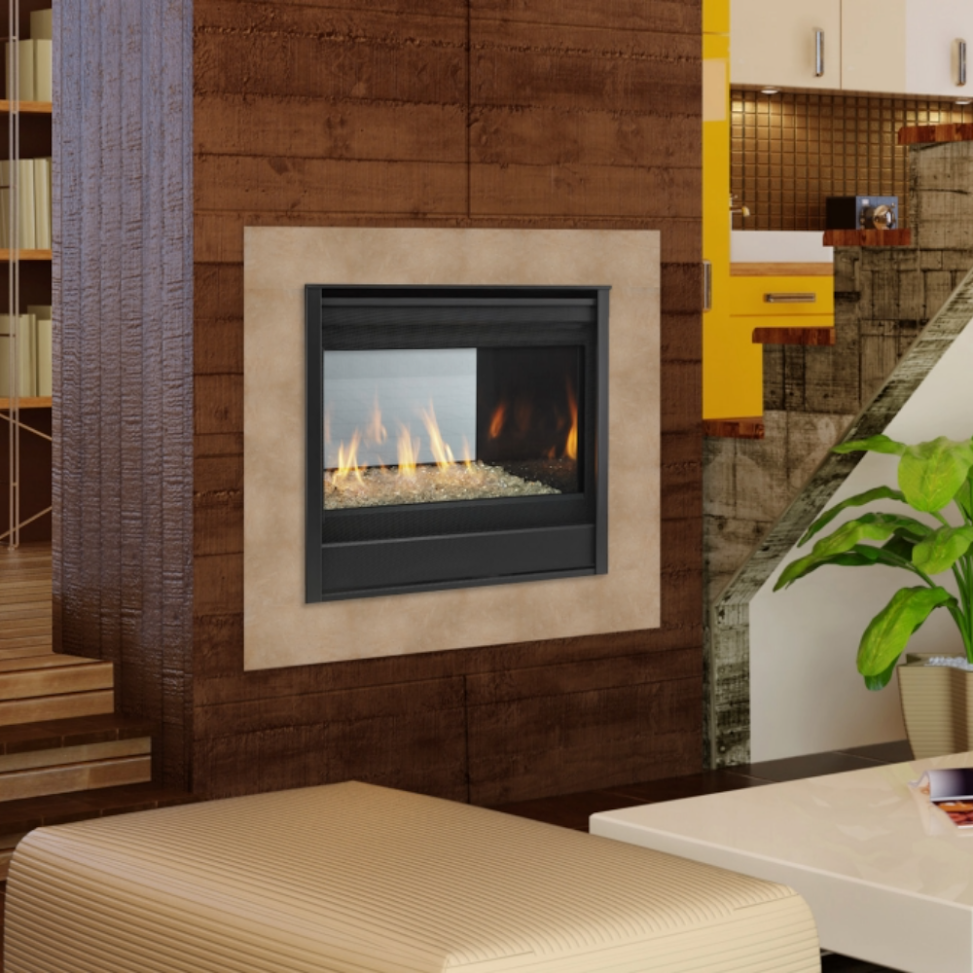 Majestic See Through 36 Inch Direct Vent Multi-Sided Gas Fireplace Majestic See Through 36 Inch Direct Vent Multi-Sided Gas Fireplace