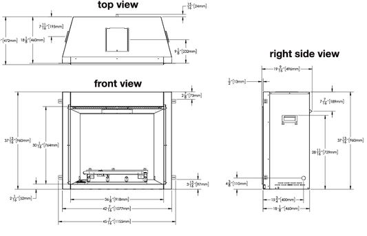 Napoleon Riverside 36 Clean Face Outdoor Gas Fireplace