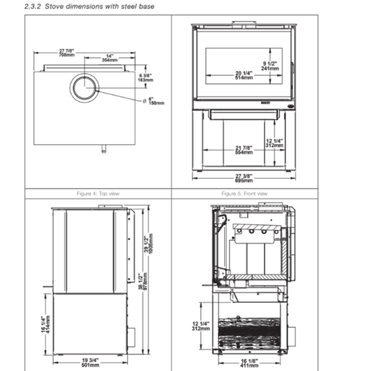 Osburn Insipire 2000 Wood Stove - OB02042