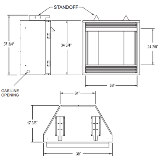 Empire Vail Premium 36 Vent Free Gas Fireplace - VFP36BP