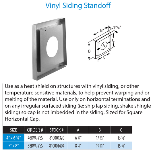 DuraVent DirectVent Pro Vinyl Siding Standoff | 58DVA-VSS