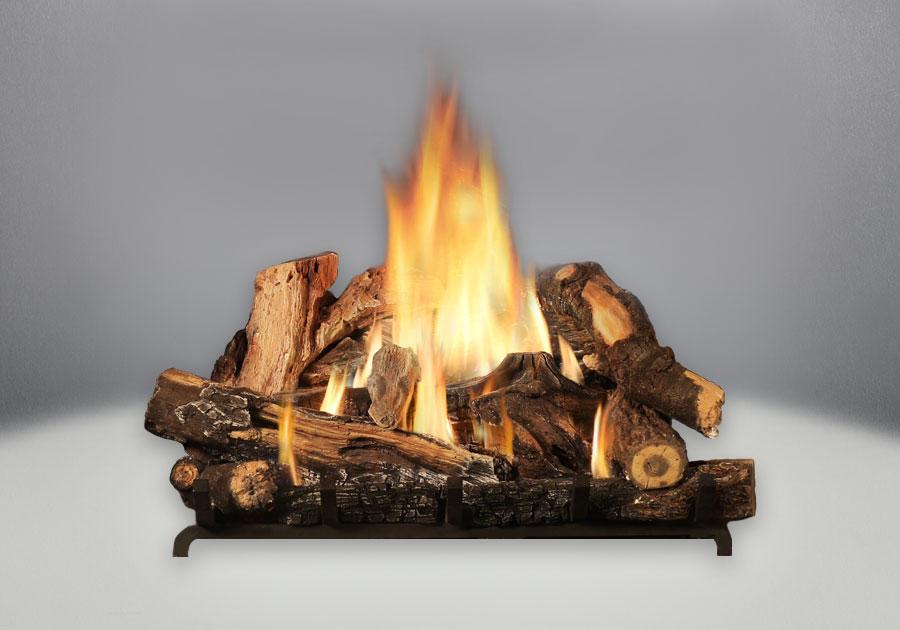 Napoleon Burner Assembly with Oak Log Set Media Kit | B35NTL