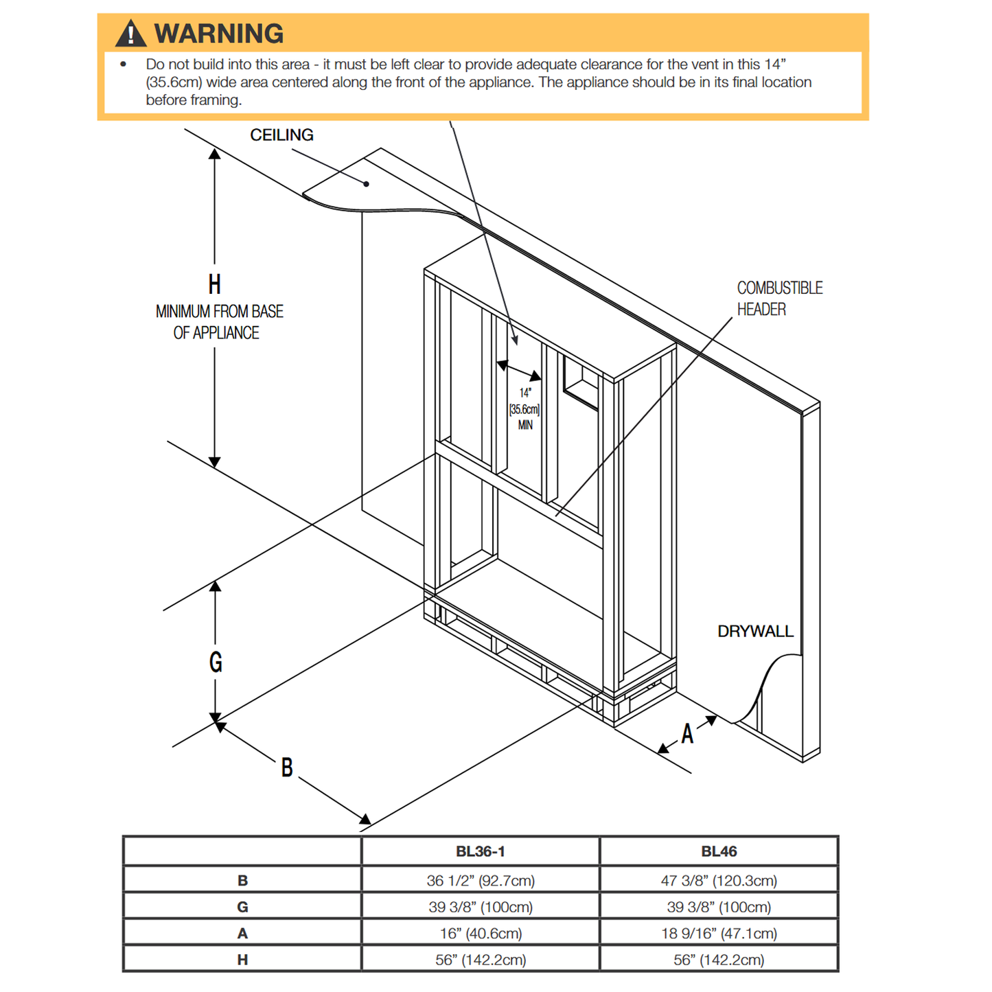 Napoleon Ascent BL36 Top Vent Direct Vent Linear Gas | BL36NTE-1