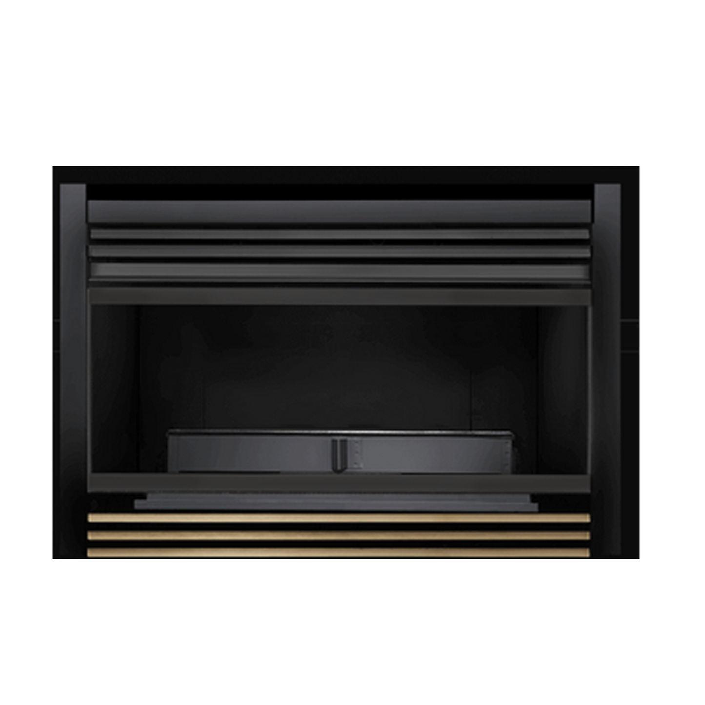 Napoleon Black Upper and Antique Brass Lower Louvres - GI-1LAB