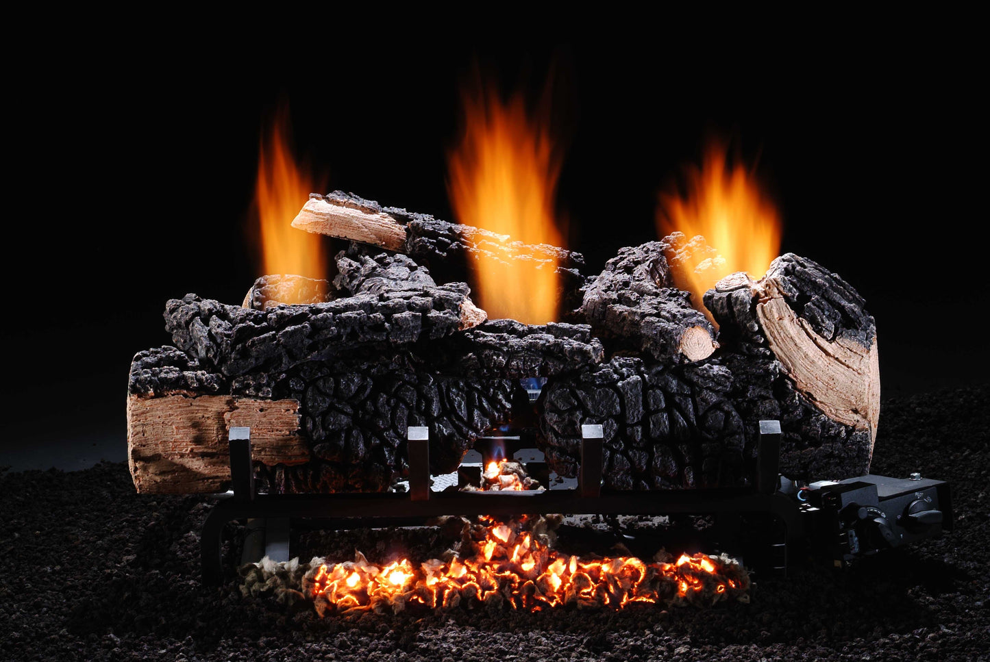 Hargrove 18 Inch Cumberland Char Vent Free Gas Log Set With Burner -ETCC18|