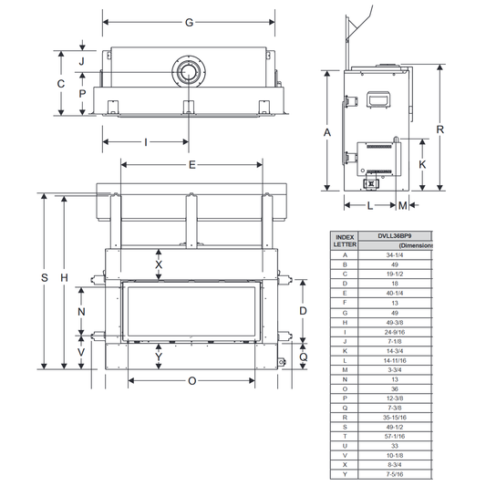 Empire Boulevard 36 Direct Vent Linear Gas Fireplace | DVLL36BP92