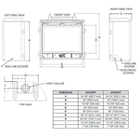 Empire Tahoe Luxury 42 Direct Vent Gas Fireplace | DVX42FP