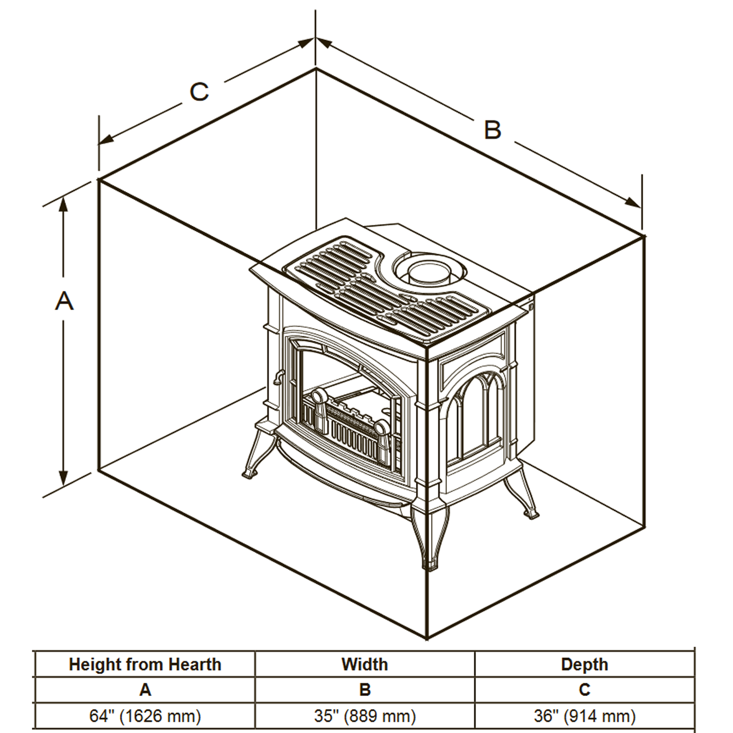 Majestic Concorde Millivolt Control Direct Gas Stove | CSDV30SNVEMBSL