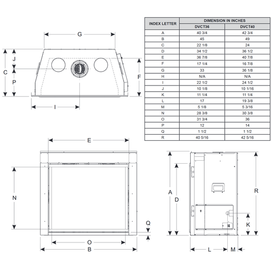 Empire Rushmore 40 Direct Vent Gas Fireplace | DVCT40CBP