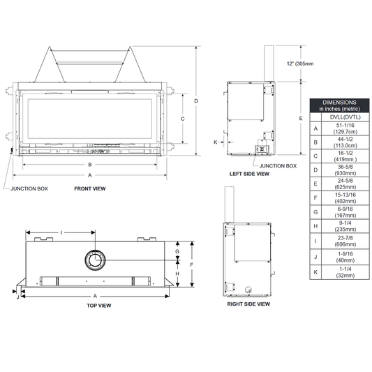 Empire Boulevard 41" Direct Vent Cont Linear Gas Fireplace | DVLL41