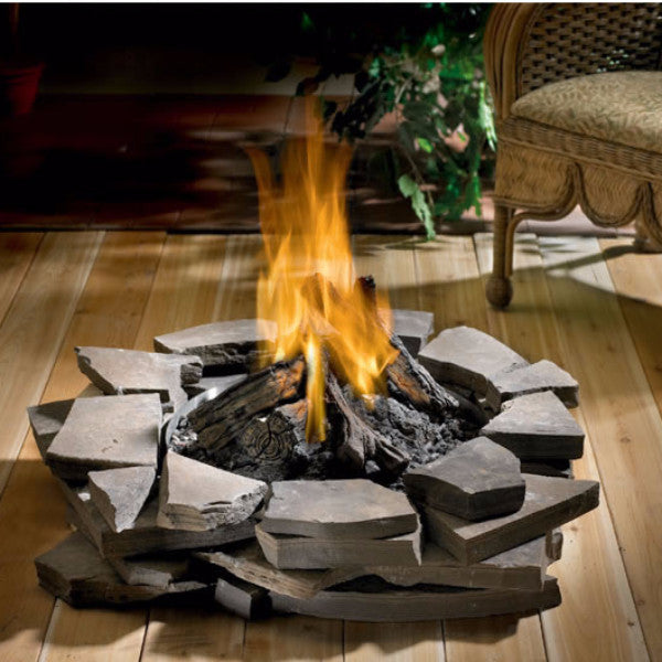 Napoleon Outdoor Patioflame Brushed Stainless Steel Gas Firepit with Logs GPFN-2