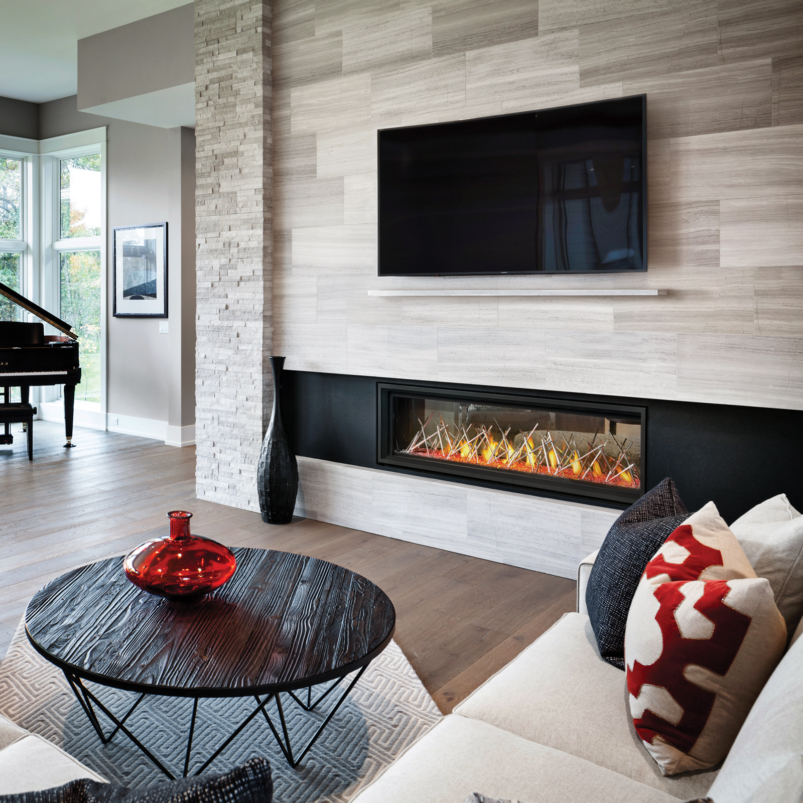 Napoleon Vector 62 SeeThru Linear Direct-Vent Gas Fireplace Napoleon Vector 62 SeeThru Linear Direct-Vent Gas Fireplace