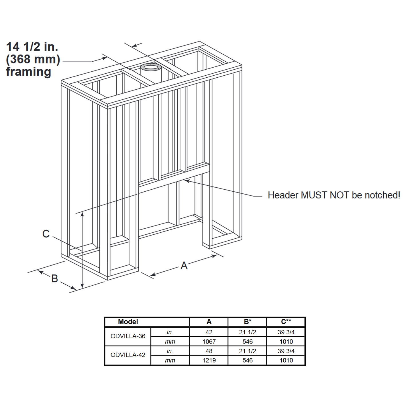 Majestic Villawood 42 Outdoor Wood Fireplaces | ODVILLA-42
