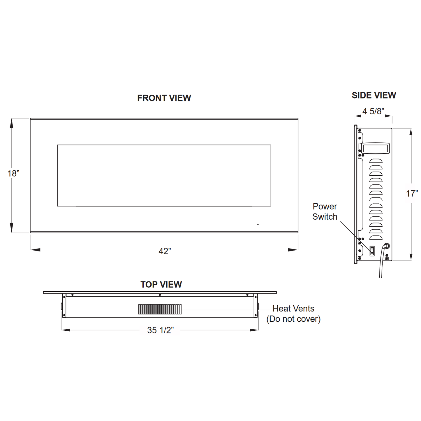 Napoleon Azure 42 EFL42 Wall anging Electric Fireplace | EFL42