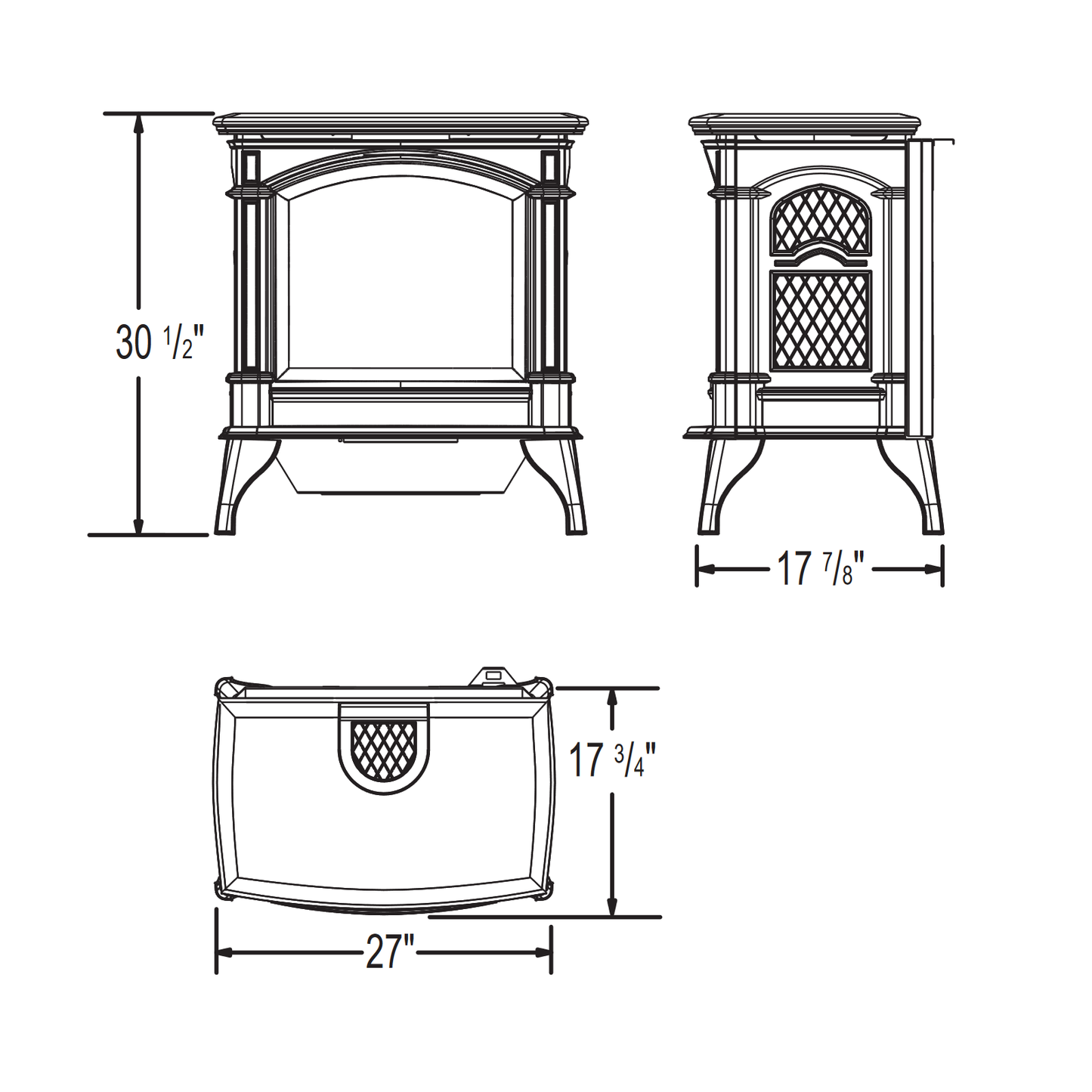 Napoleon Knightsbridge GVFS60 Vent Free Cast Iron | GVFS60-1N