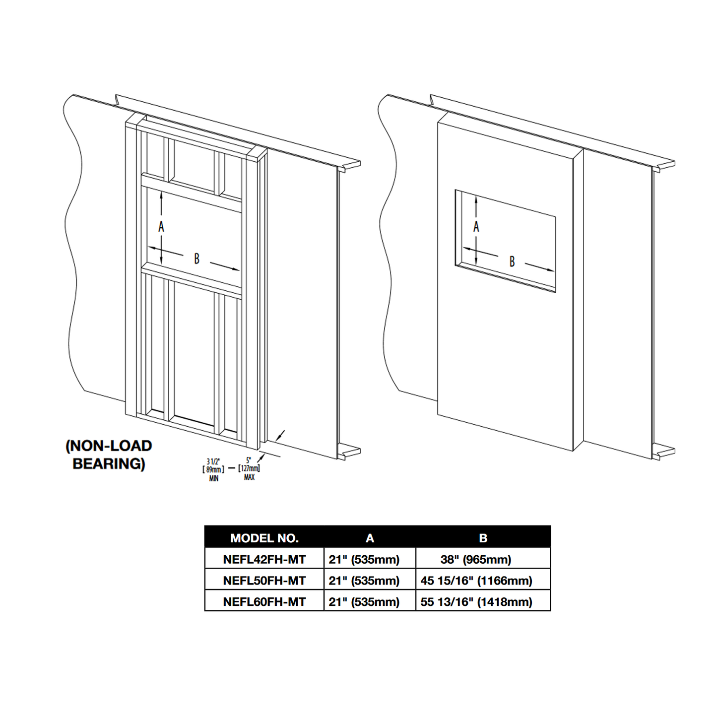Napoleon Phantom 60 inch Wall Mounted Electric Fireplace | NEFL60FH-MT