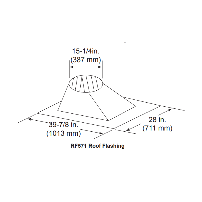 Majestic SL1100 7/12 to 12/12 Pitch Roof Flashing | RF571 – North