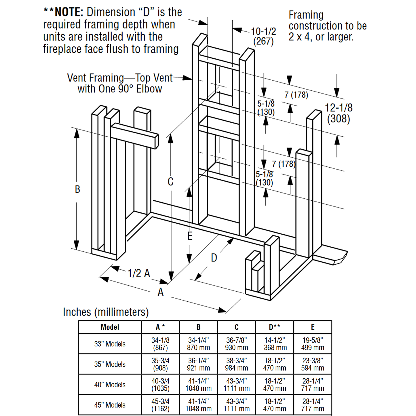 Superior 45 Inch Direct Vent Contemporary Gas Fireplace | DRC2045