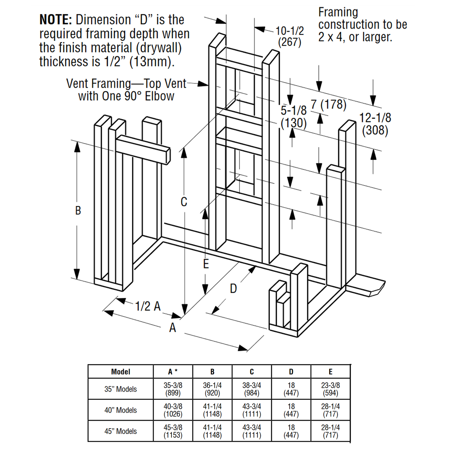 Superior 45 Inch Direct Vent Contemporary Gas Fireplace | DRC3545