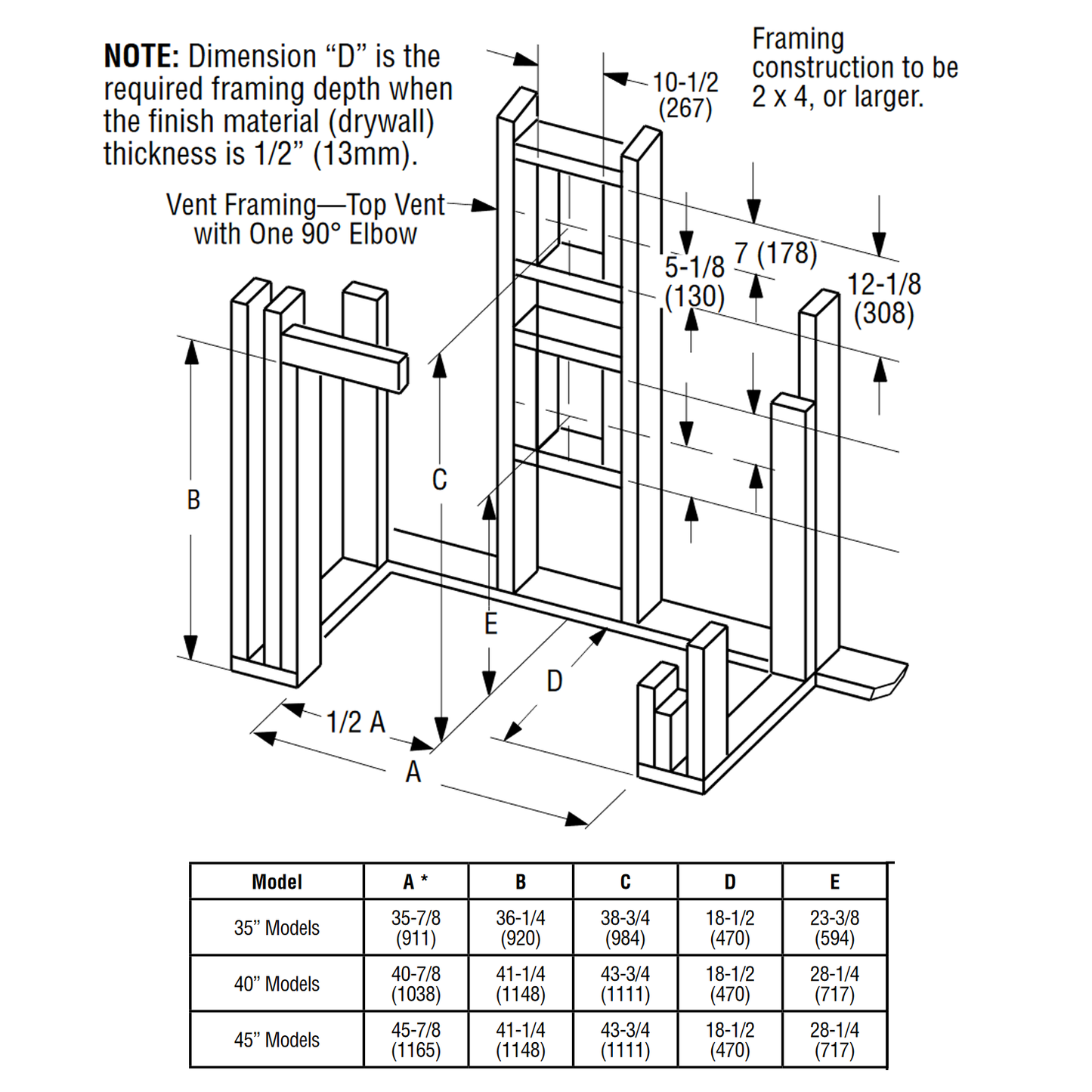Superior 40 Inch Direct Vent Traditional Gas Fireplace | DRT3040