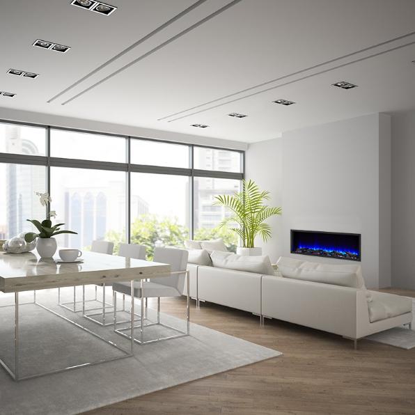 SimpliFire Scion 55 Inch Wall Mounted Electric Fireplace | SF-SC55-BK