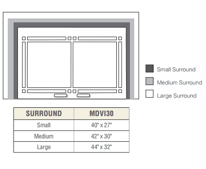 Majestic Medium Black Surround | MI25-3726-BK