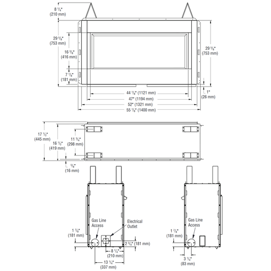 Superior 43 Inch Linear Vent Free Outdoor Gas Fireplace | VRE4543