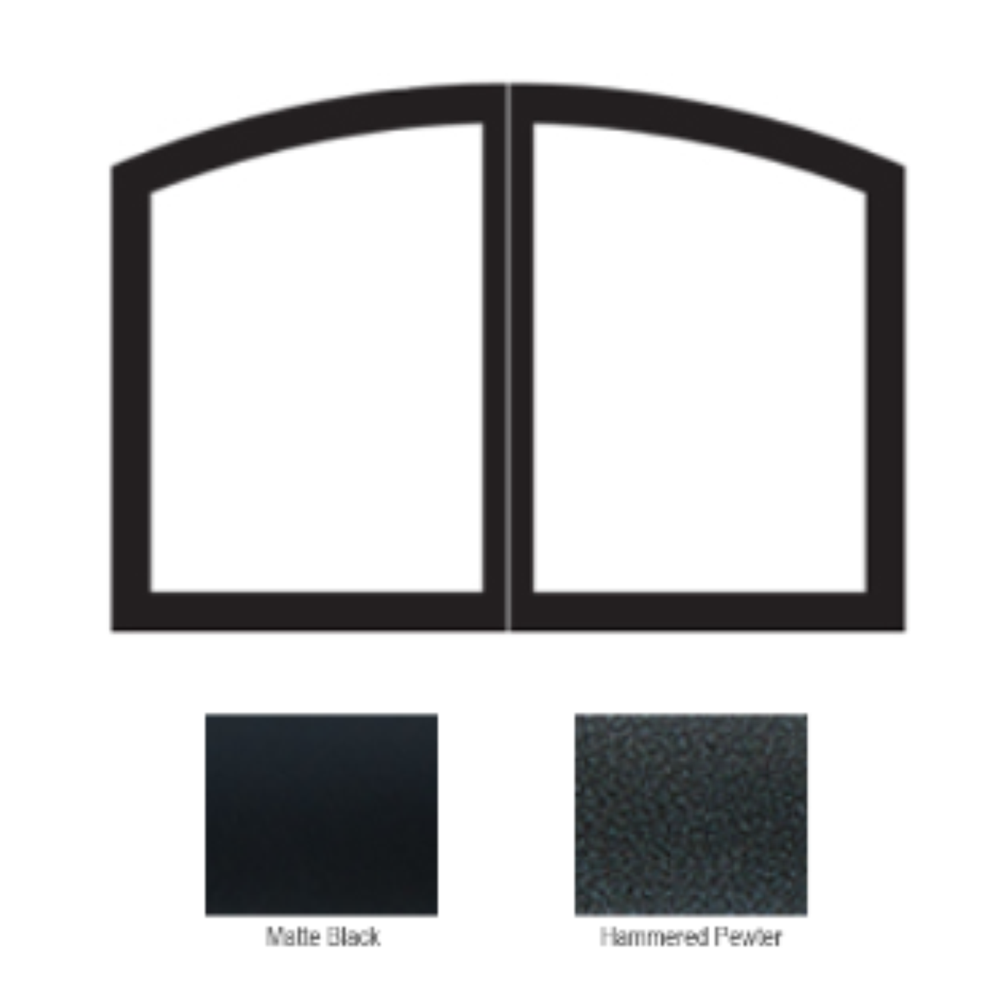 Empire Hammered Pewter Arch Door Set - VFR32SCHP