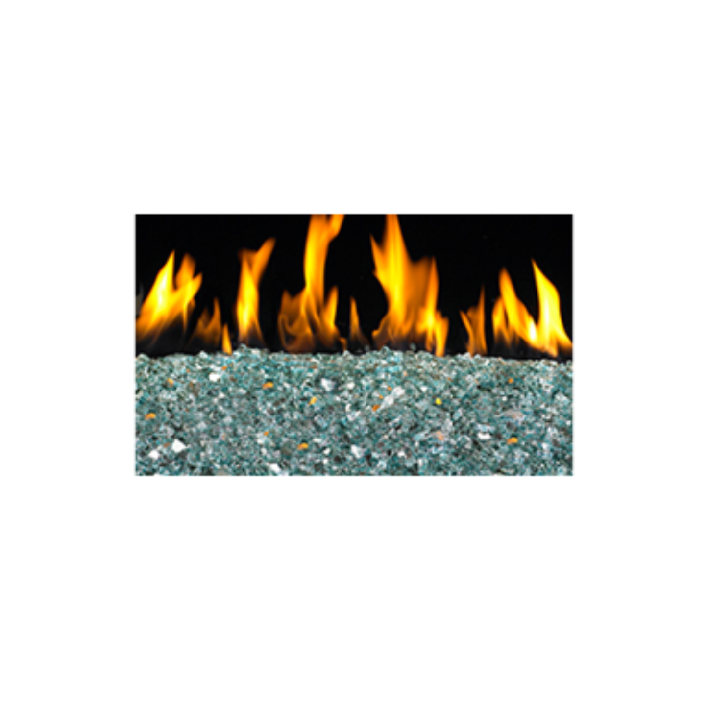 Realfyre Azuria Reflective‚ 1/4 Inch Crushed Fire Glass 10 lbs - GL10FR