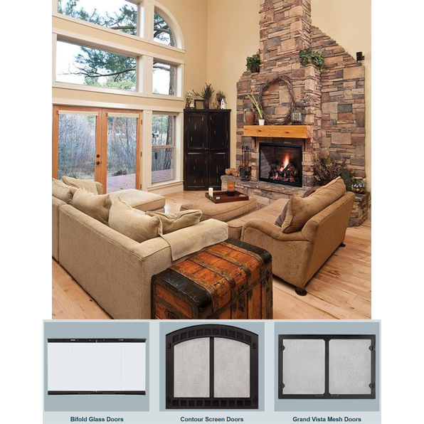Majestic Black Contour Cabinet Style Mesh Biltmore 36 | CONTOUR60BK