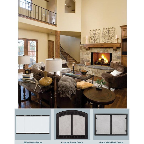 Majestic Original Bi-Fold Doors Black Trim for Biltmore 42 | DM8042