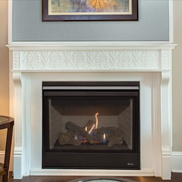 Superior 35 Direct Vent Traditional Fireplace DRT2035 - Natural GAS / Electronic / Rear Vent