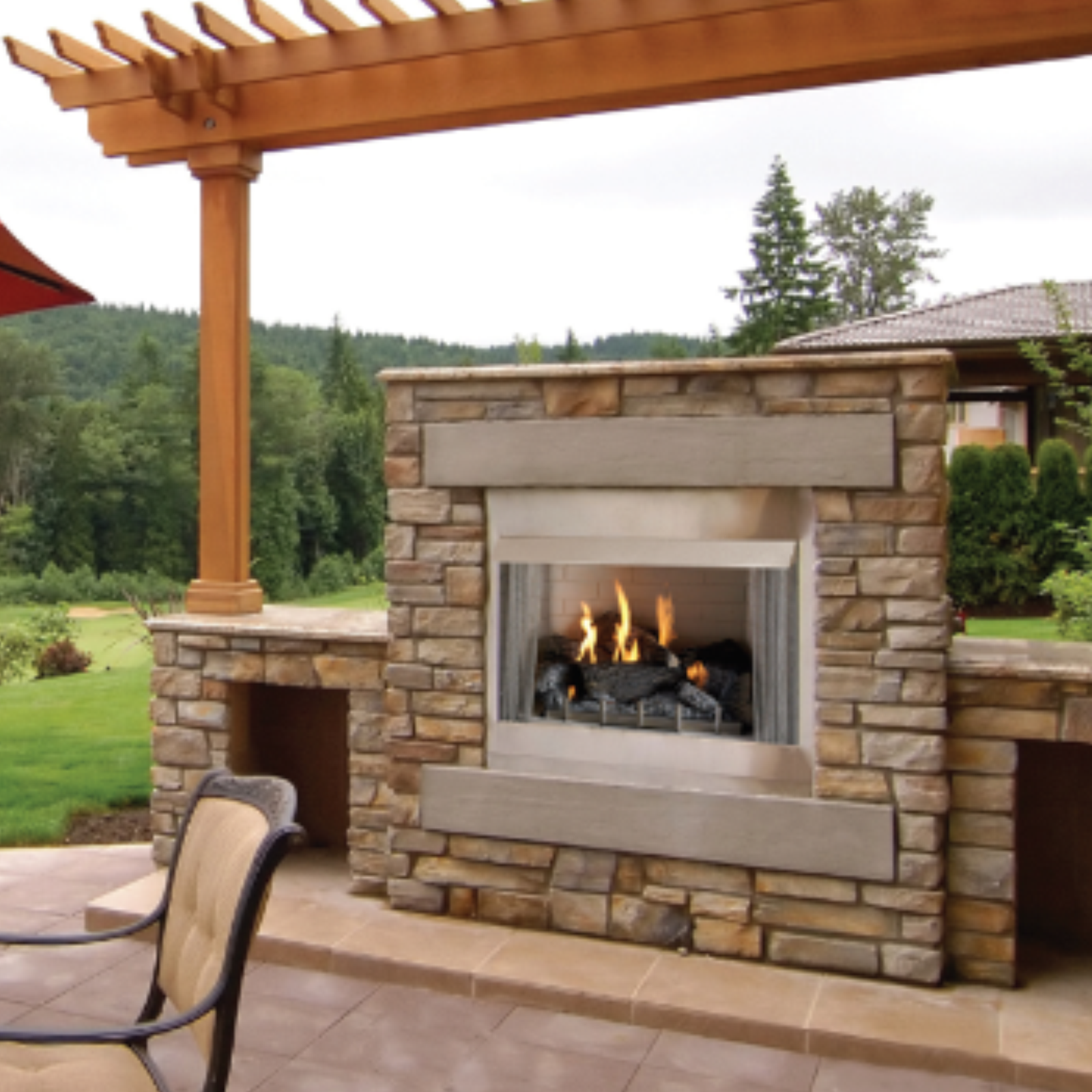 Outdoor Gas Fireplace Insert Outdoor Lifestyles Gas Burning Fireplace