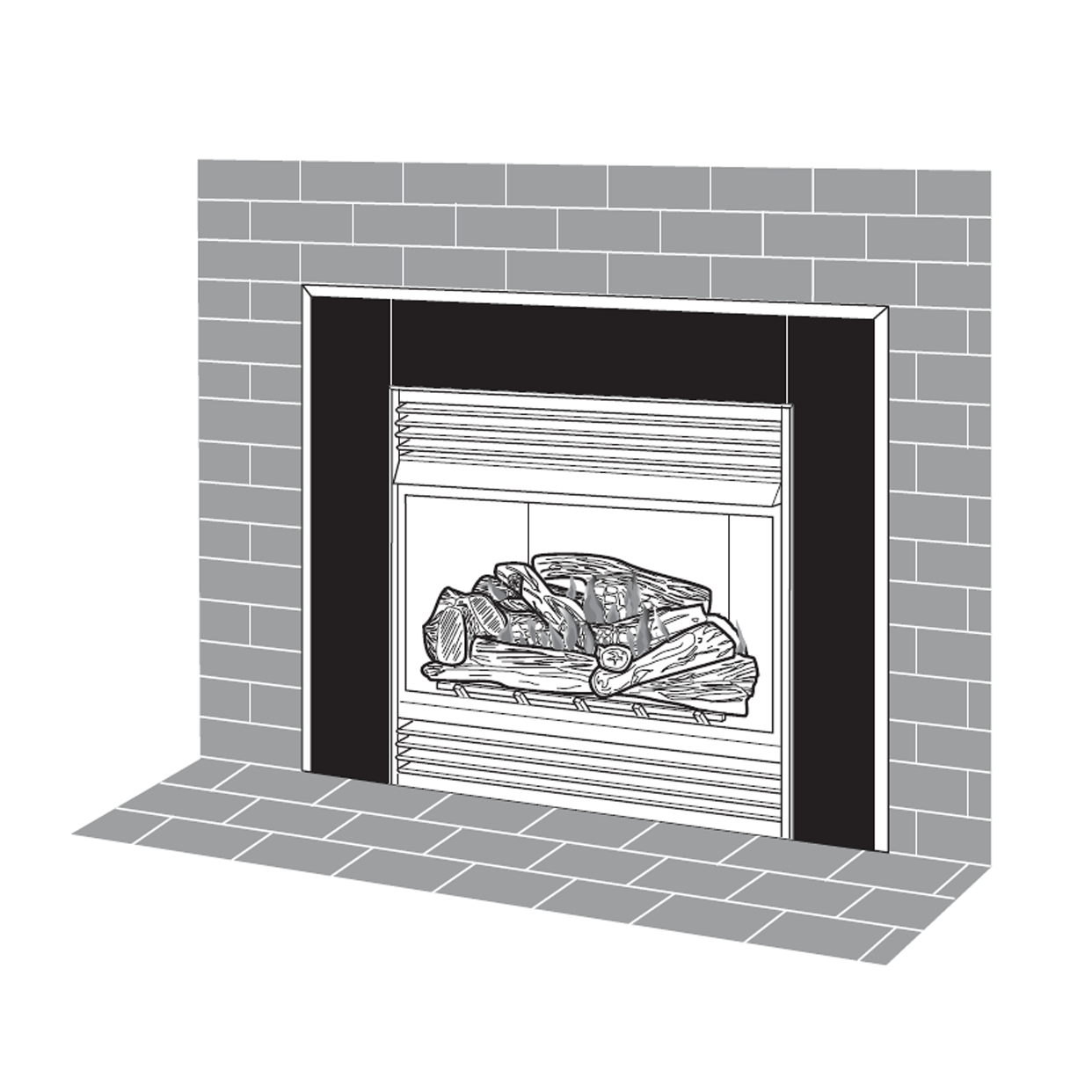 Superior 30" h x 38" Small Black Surround | GB38