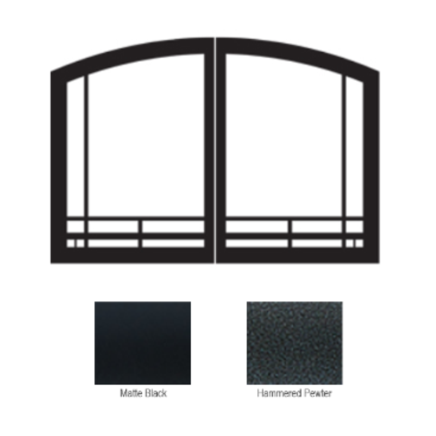 Empire Black Mission Arch Door Set for Breckenridge Premium 36 - VBR36TMBL