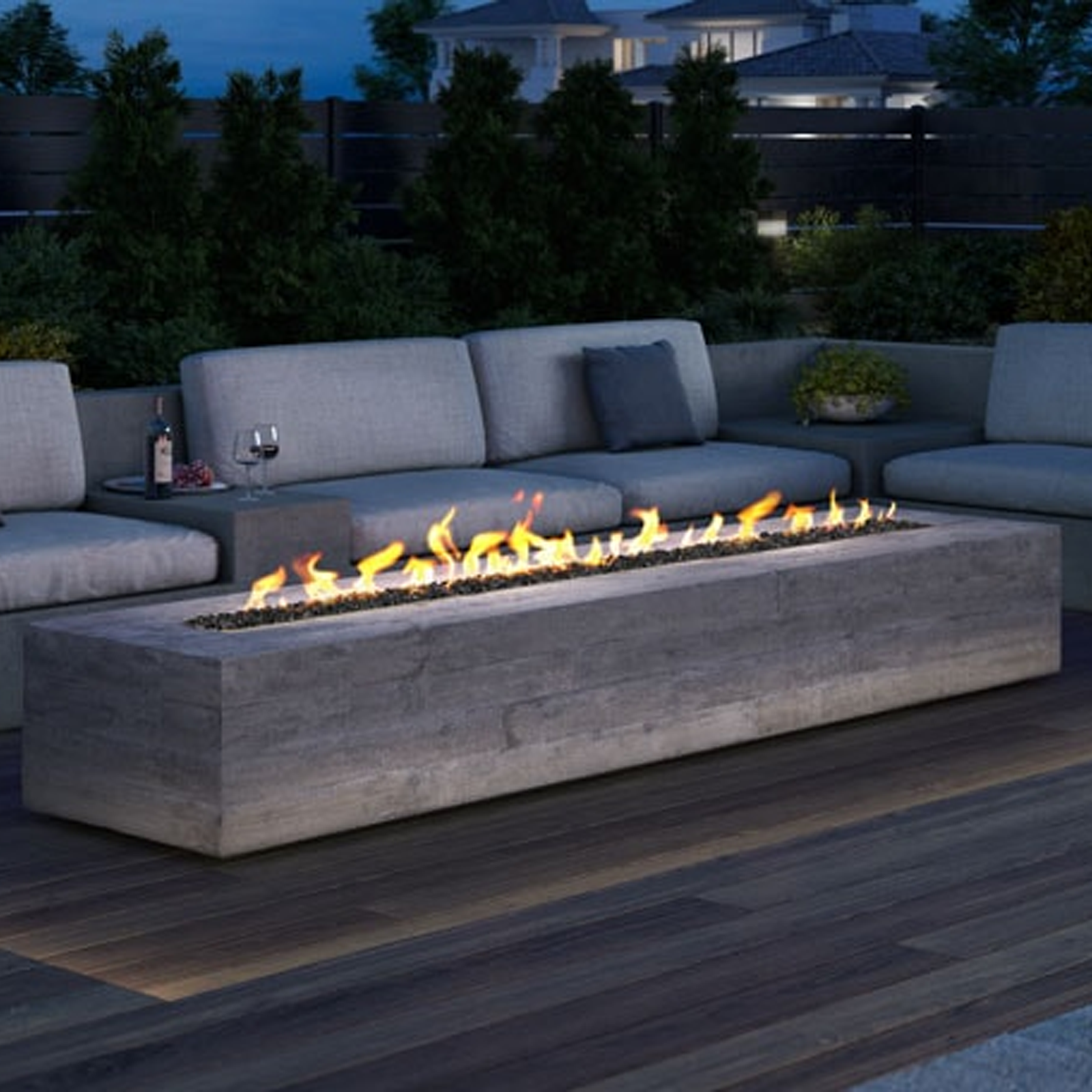 Majestic Plaza Linear Vent Free Gas Fire Pit | ODPLAZA-L24 – North Majestic Plaza Linear Vent Free Gas Fire Pit | ODPLAZA-L24 – North