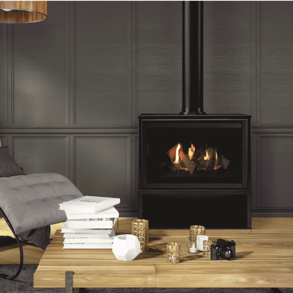 Free Standing Gas Fireplace
