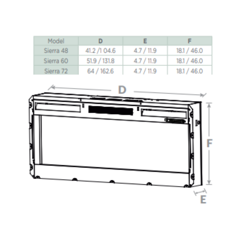 Dimplex Sierra 60 Linear Built-In Electric Fireplace - SIL60