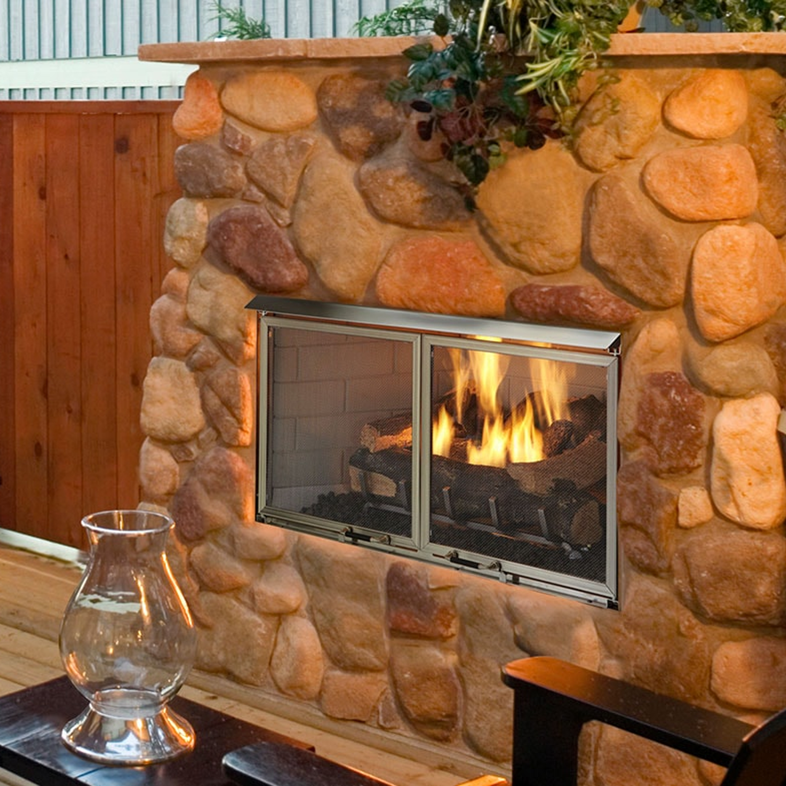 Majestic Villa 36 Inch Outdoor Vent Free Gas Fireplace | ODVILLAG Majestic Villa 36 Inch Outdoor Vent Free Gas Fireplace | ODVILLAG