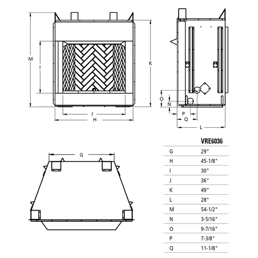 Superior 36 Inch Vent Free Outdoor Gas Firebox | VRE6036