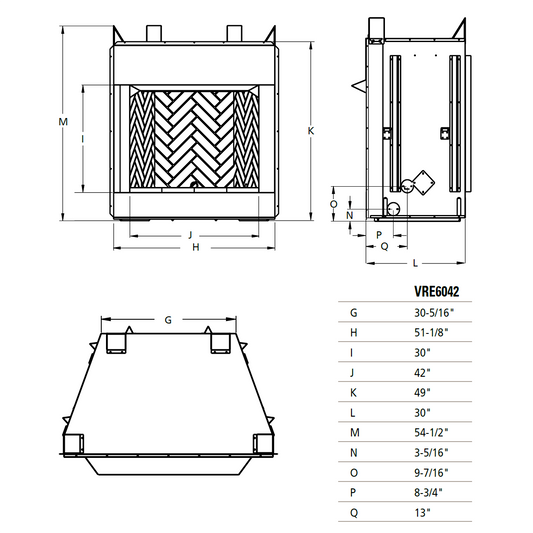 Superior 42 Inch Vent Free Outdoor Gas Firebox | VRE6042