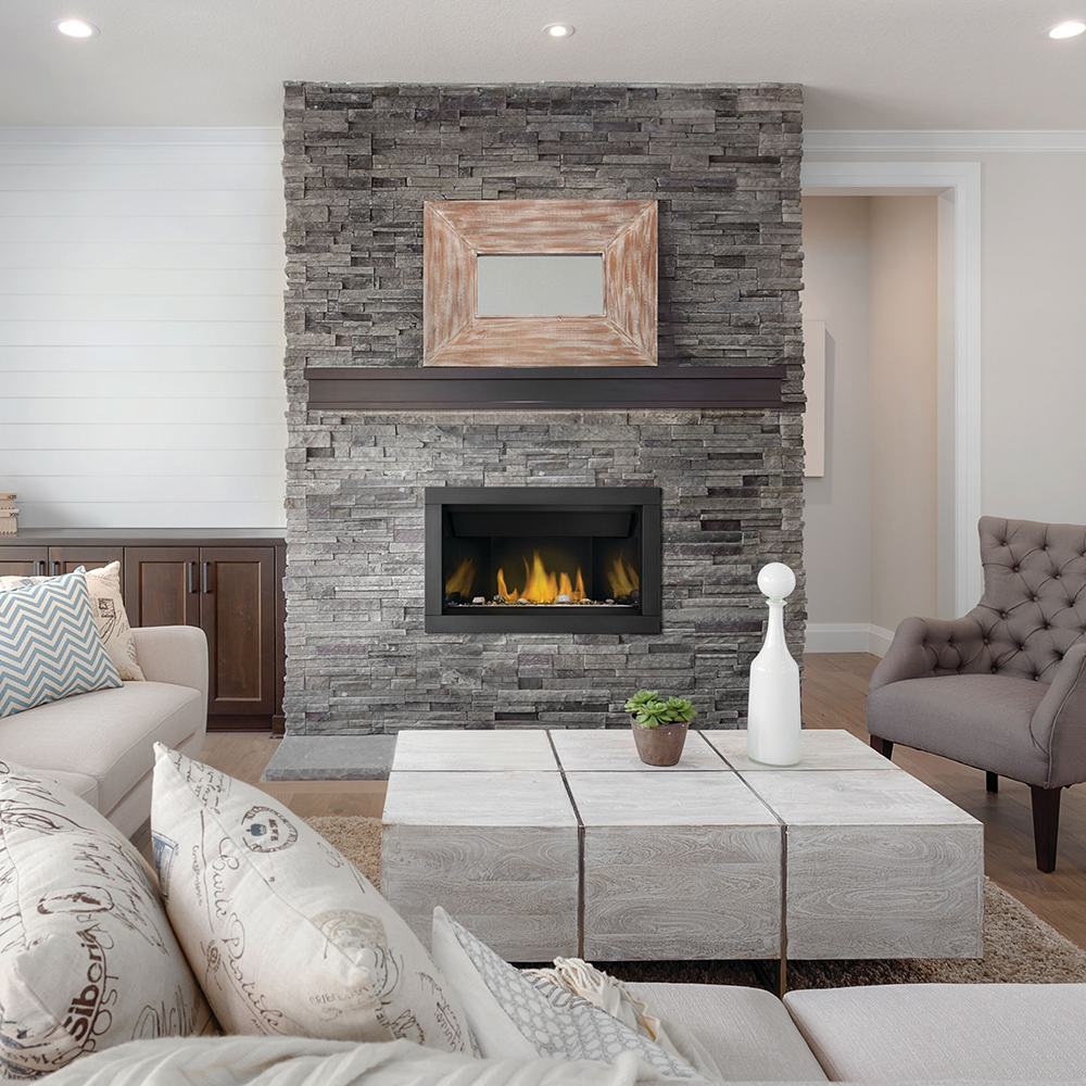 Napoleon Ascent BL36 Top Vent Direct Vent Linear Gas Fireplace-set