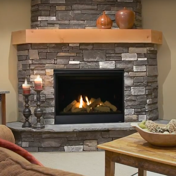 Majestic Quartz 42 Direct Vent Gas Fireplace-set