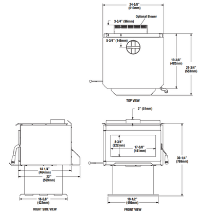 Iron Strike Tahoma 1600 Wood Burning Stove - T160GL