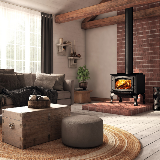 Osburn Black Cast Iron Traditional Legs With Ash Drawer For the 1700 Wood Stove - OA10247