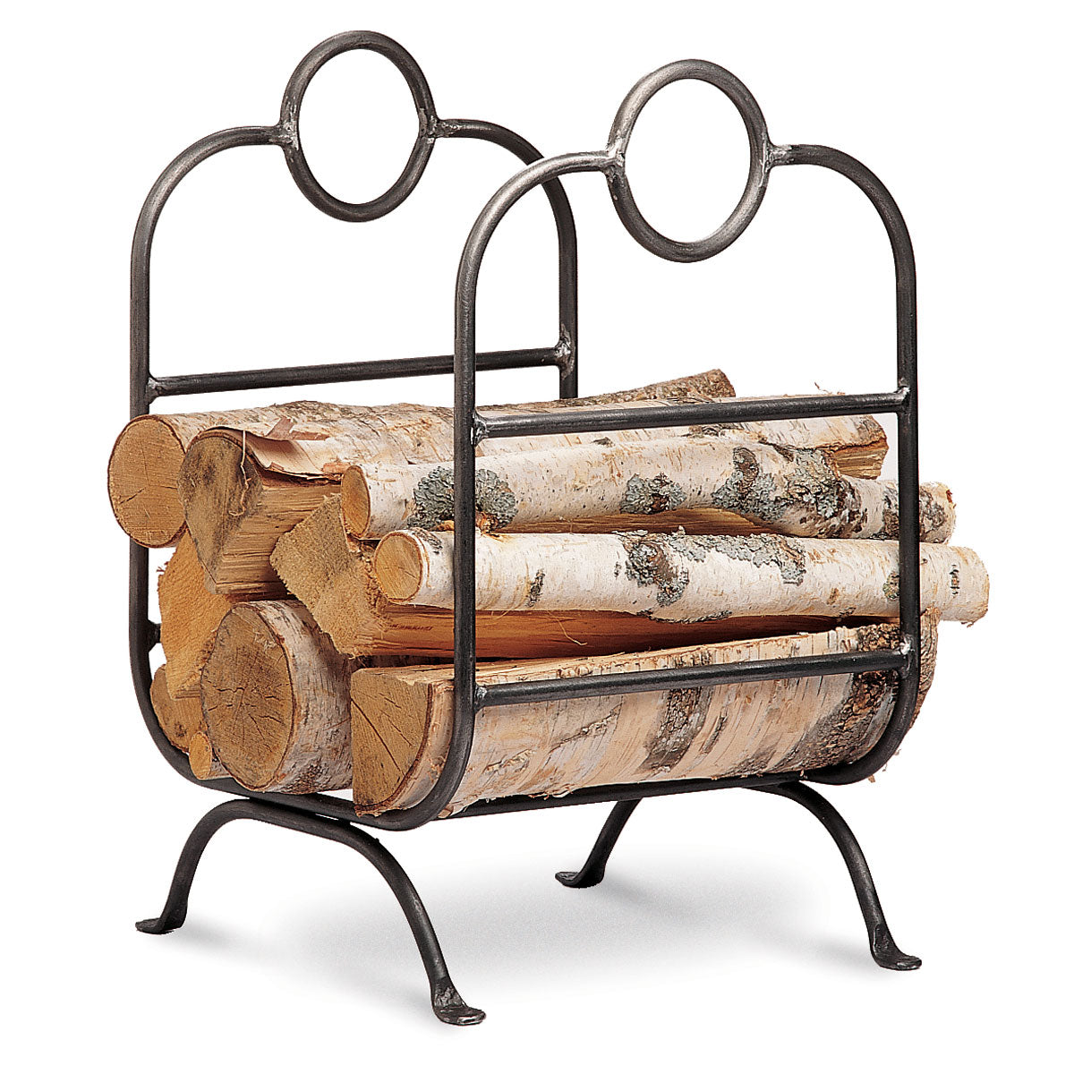 Pilogram Rack Pilgrim Vintage Iron Finish 14 Inch Forged Iron Wood Rack - 18528-1 ...