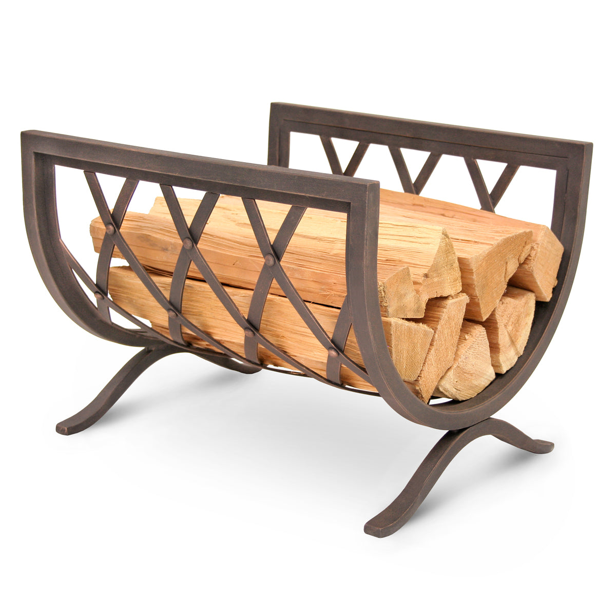Pilogram Rack Pilgrim Distressed Bronze Finish 18 Inch Iron Weave Wood Rack - 18555 ...
